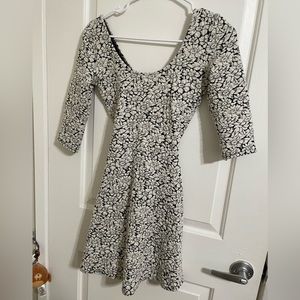 Black and white floral dress